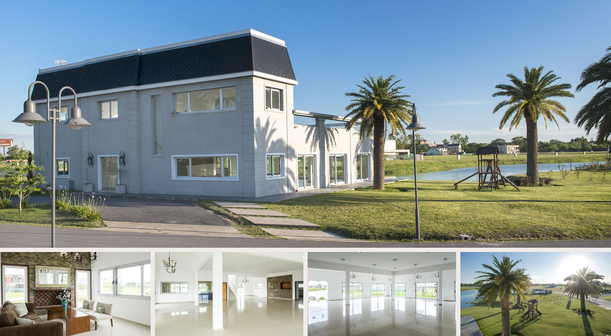 Club House. Con restaurante, terraza, y área de juegos infantiles